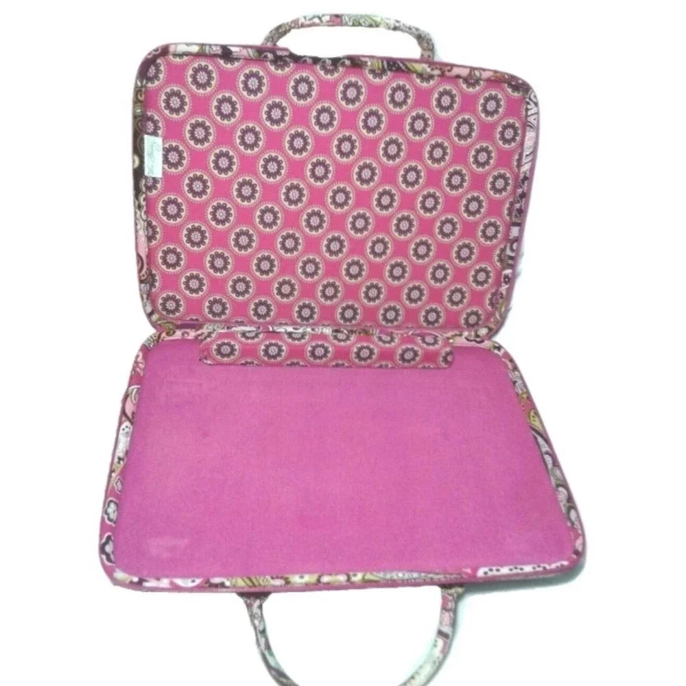 VERA BRADLEY Laptop Portfolio Hard Case In Very Berry Paisley Retired
